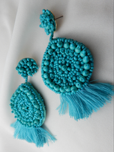 Load image into Gallery viewer, Bold Bead & tasseled Earring