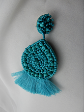 Load image into Gallery viewer, Bold Bead & tasseled Earring
