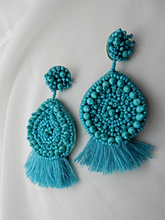 Load image into Gallery viewer, Bold Bead & tasseled Earring