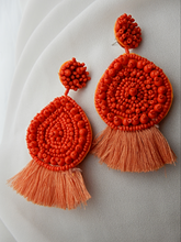 Load image into Gallery viewer, Bold Bead & tasseled Earring