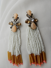 Load image into Gallery viewer, Beaded Tassel Statement Earrings
