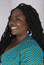 Load image into Gallery viewer, White and Blue Earrings