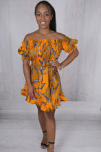 Load image into Gallery viewer, Off the Shoulder African Dress