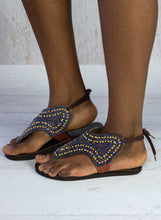 Load image into Gallery viewer, Black Leather Sandals