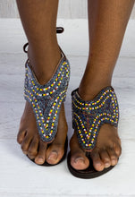 Load image into Gallery viewer, Black Leather Sandals