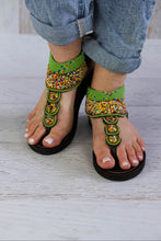Load image into Gallery viewer, Beaded Sandals Flat