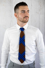 Load image into Gallery viewer, Blue and Orange Tie
