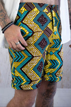 Load image into Gallery viewer, Mens African Fabric Shorts