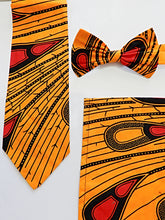 Load image into Gallery viewer, African Yellow Bow Tie Set