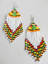 Load image into Gallery viewer, White Beaded Earrings
