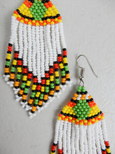 Load image into Gallery viewer, White Beaded Earrings