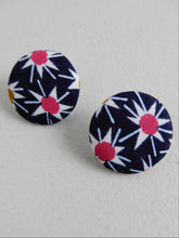 Load image into Gallery viewer, Pink Fabric Earrings