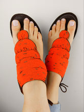 Load image into Gallery viewer, Orange Sandals Leather
