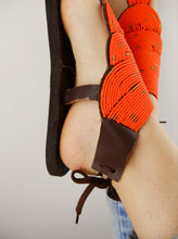 Load image into Gallery viewer, Orange Sandals Leather