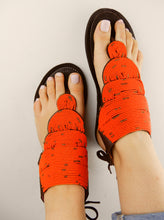Load image into Gallery viewer, Orange Sandals Leather