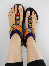 Load image into Gallery viewer, Navy Leather Sandals