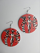Load image into Gallery viewer, Black Queen Earrings - Printed Earrings