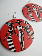 Load image into Gallery viewer, Black Queen Earrings - Printed Earrings
