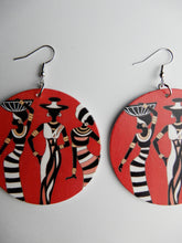 Load image into Gallery viewer, Black Queen Earrings - Printed Earrings