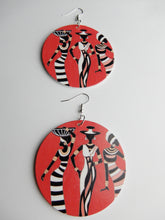 Load image into Gallery viewer, Black Queen Earrings - Printed Earrings