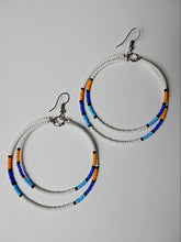 Load image into Gallery viewer, Hoop Earrings - Beaded Kenyan Earrings