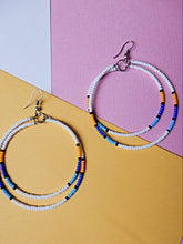 Load image into Gallery viewer, Hoop Earrings - Beaded Kenyan Earrings