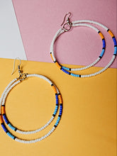 Load image into Gallery viewer, Hoop Earrings - Beaded Kenyan Earrings