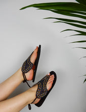 Load image into Gallery viewer, Black Leather Sandals