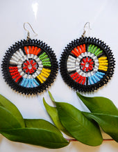 Load image into Gallery viewer, African Beaded Earrings - Circle Earrings