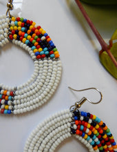 Load image into Gallery viewer, Beaded Earrings White - Afrix Style