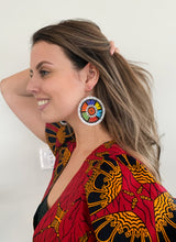 Load image into Gallery viewer, White Colourful Beaded Earrings