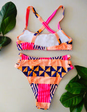 Load image into Gallery viewer, Afrix Style Pink Aztec Bikini