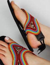 Load image into Gallery viewer, Afrix Style Rainbow Sandals