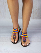 Load image into Gallery viewer, Afrix Style Sandals Rainbow Coloured Sandals