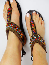 Load image into Gallery viewer, Afrix Style Shoes 36 (Size 5) / Gold Gold Sandals for Women