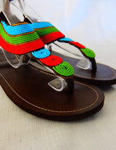 Load image into Gallery viewer, Afrix Style Shoes 40 (Size 9) Tropical African Sandals
