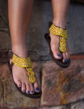 Load image into Gallery viewer, Afrix Style Sunny Yellow Sandal