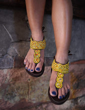 Load image into Gallery viewer, Afrix Style Sunny Yellow Sandal