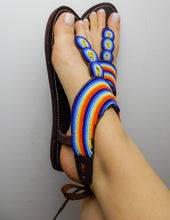 Load image into Gallery viewer, Afrix Style Womens Leather Sandals