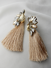 Load image into Gallery viewer, Bead Gem tassel Earring
