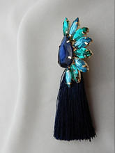 Load image into Gallery viewer, Bead Gem tassel Earring
