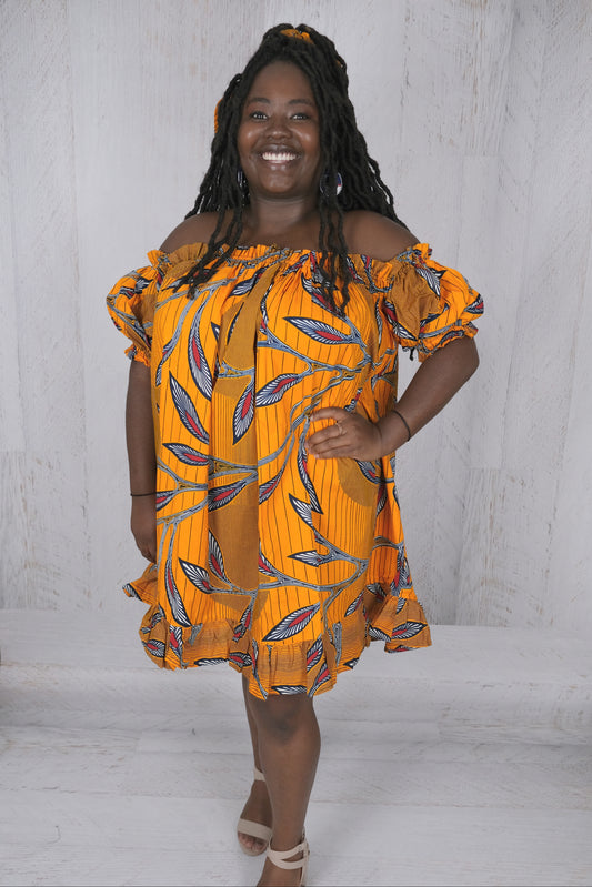 Off the Shoulder African Dress