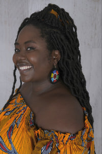 African Beaded Earrings - Circle Earrings