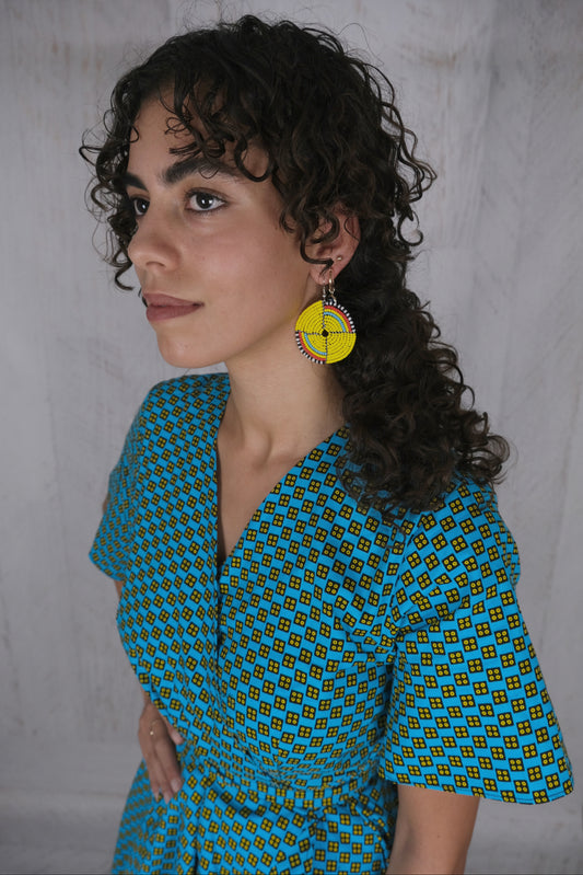 Round Beaded Earrings