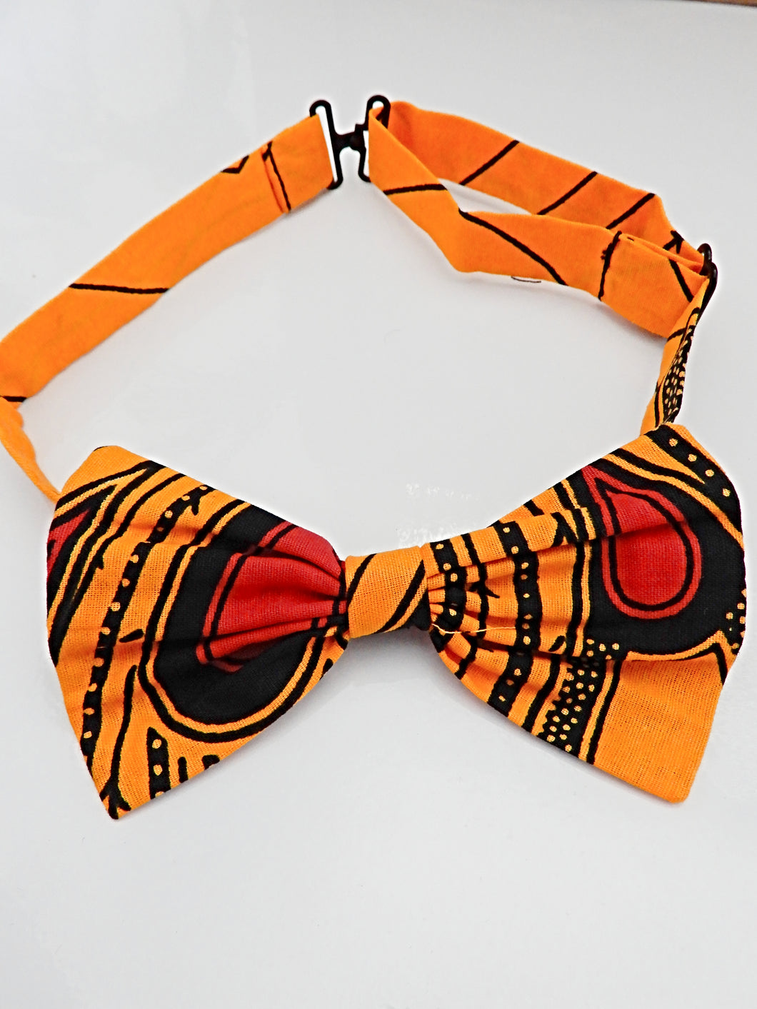 African Yellow Bow Tie Set