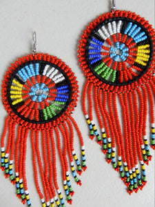 Red Formal Earrings - Afrix Style
