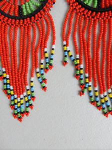Red Formal Earrings - Afrix Style