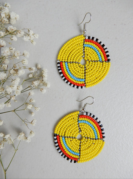 Round Beaded Earrings