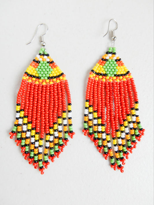 Dangle Beaded Earrings - Afrix Style