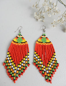 Dangle Beaded Earrings - Afrix Style